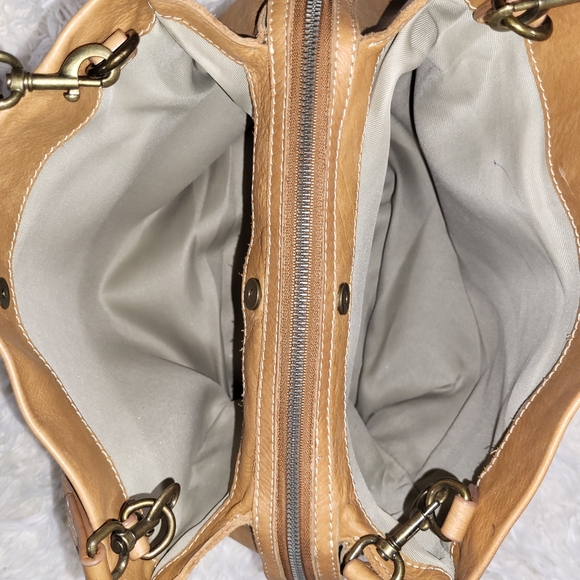 Americain Leather Co Warm Tan Leather Hand Bag - Picture 11 of 16